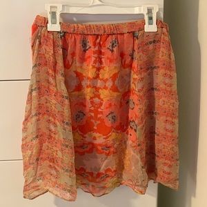 Ella Moss Silk Floral Skirt